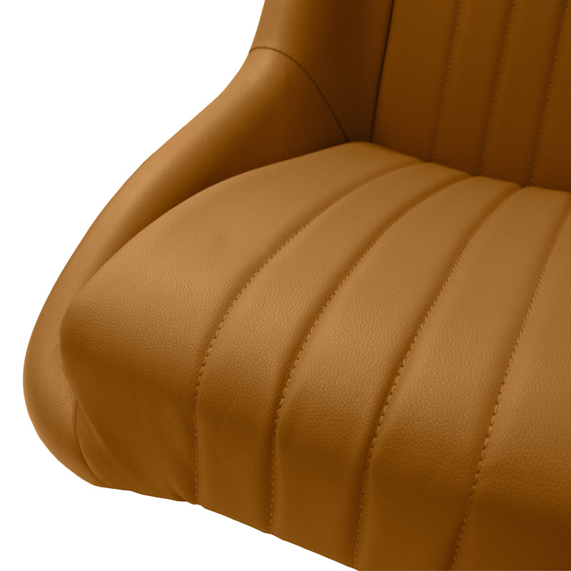 Sportstoel 'Classic' - Beige Kunstleder - Vaste rugleuning + Hoofdsteun - incl. sledes