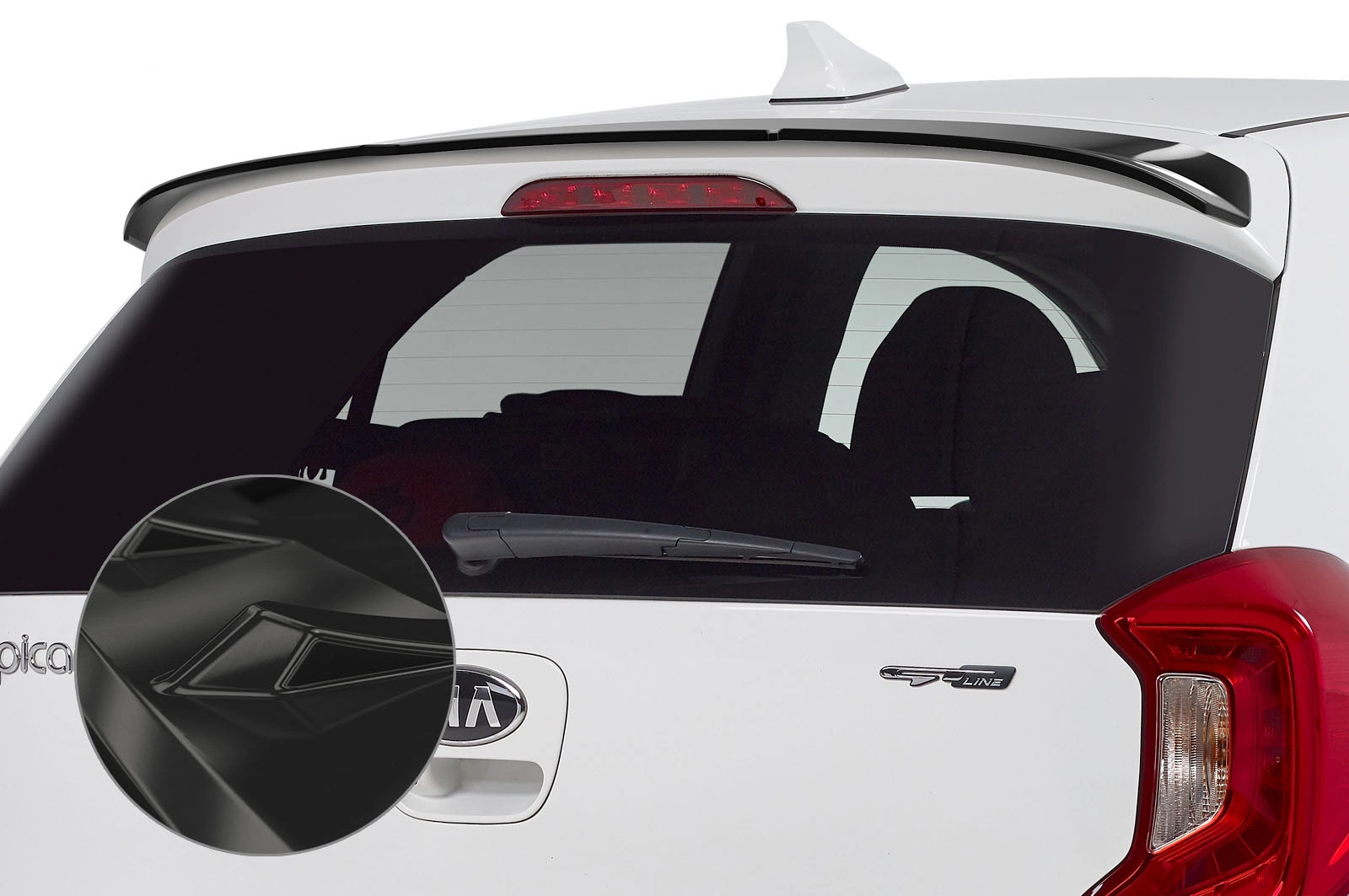 Achterspoiler Kia Picanto (JA) (2017–) Glans Zwart – CSR Automotive