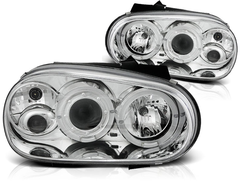 Faros VW Golf IV 97-03 cromoe + Halo/Foglight