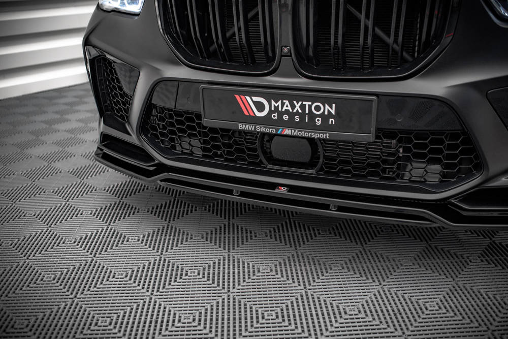 Voorspoiler V.3 BMW X5M G05 Maxton Glans Zwart