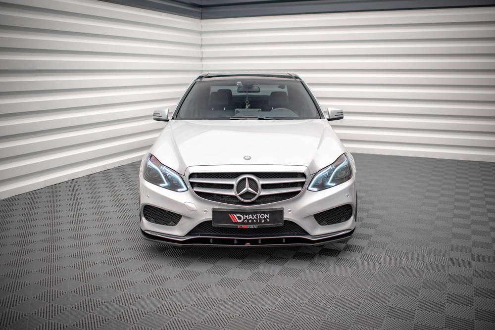 Voorspoiler V.1 Mercedes E-Klasse W212 AMG Pakket Maxton Glans Zwart