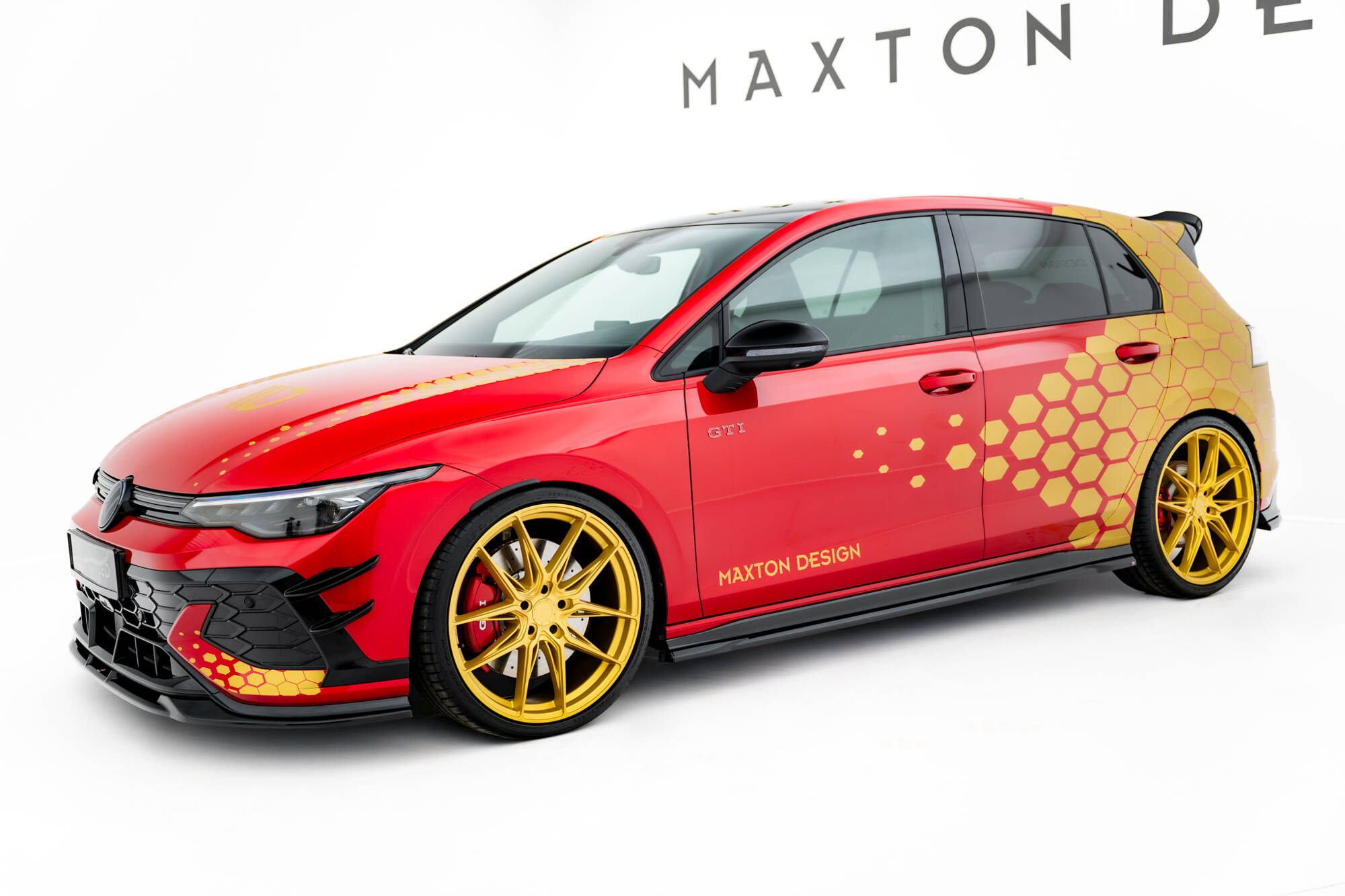 Bodykit V.1 Volkswagen Golf 8 GTI Clubsport Maxton Glanzend Zwart