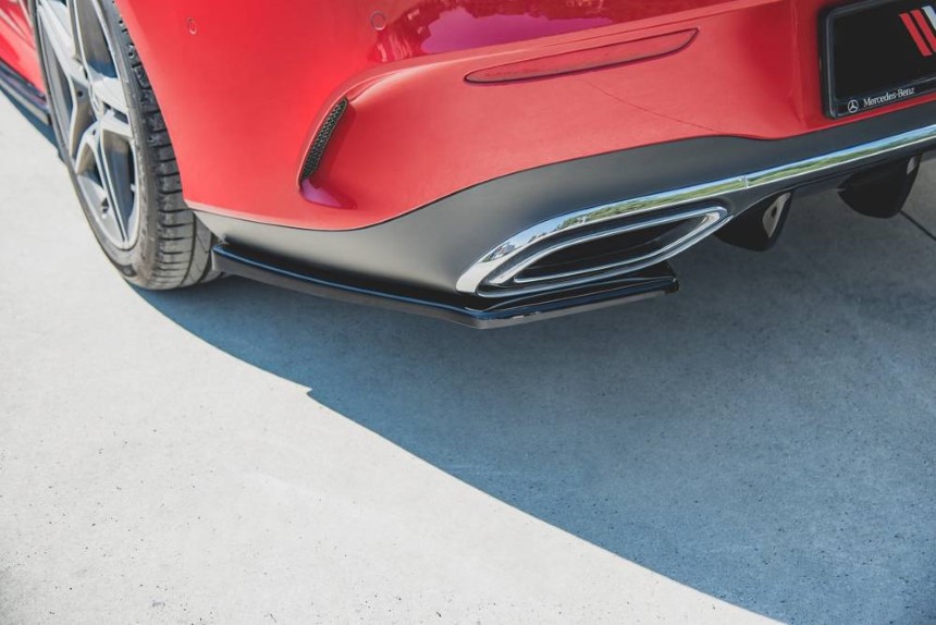 Achter zijskirts Mercedes CLA AMG-Line X118 Maxton Design glans zwart