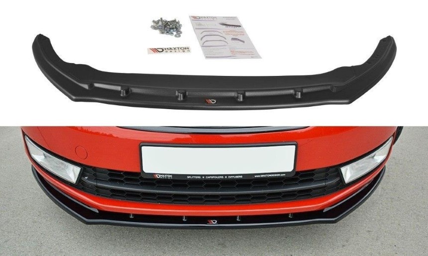 Voorspoiler Skoda Rapid Maxton Design glans zwart V.2