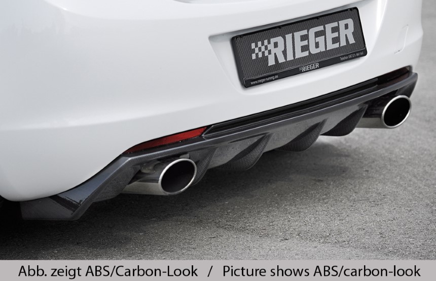 Diffuser Astra J Rieger uitlaat links + rechts glans zwart