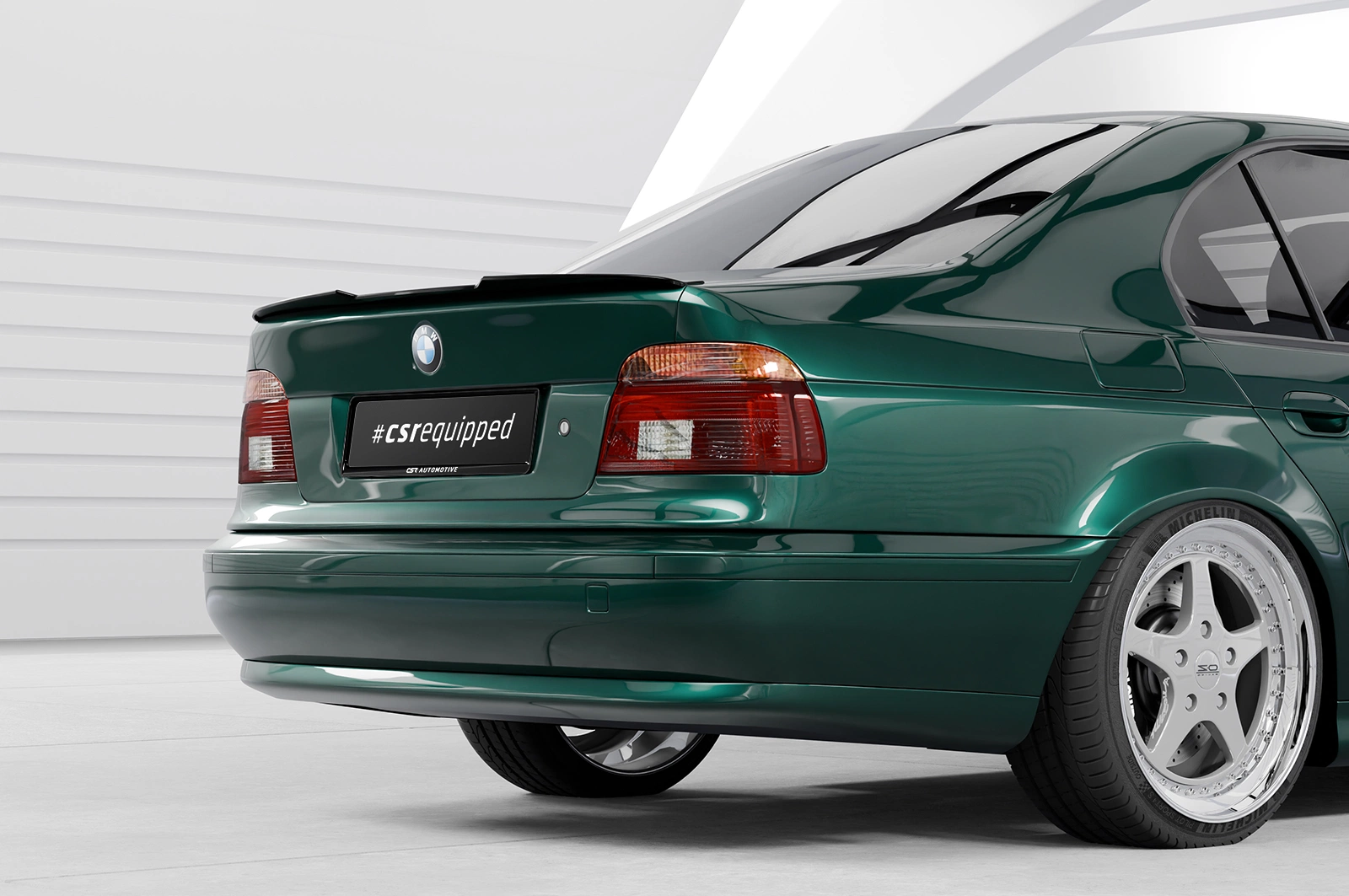 Achterspoiler BMW 5er E39 Limousine glans zwart CSR