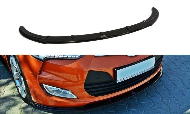 Voorspoiler Hyundai Veloster Glanzend Zwart