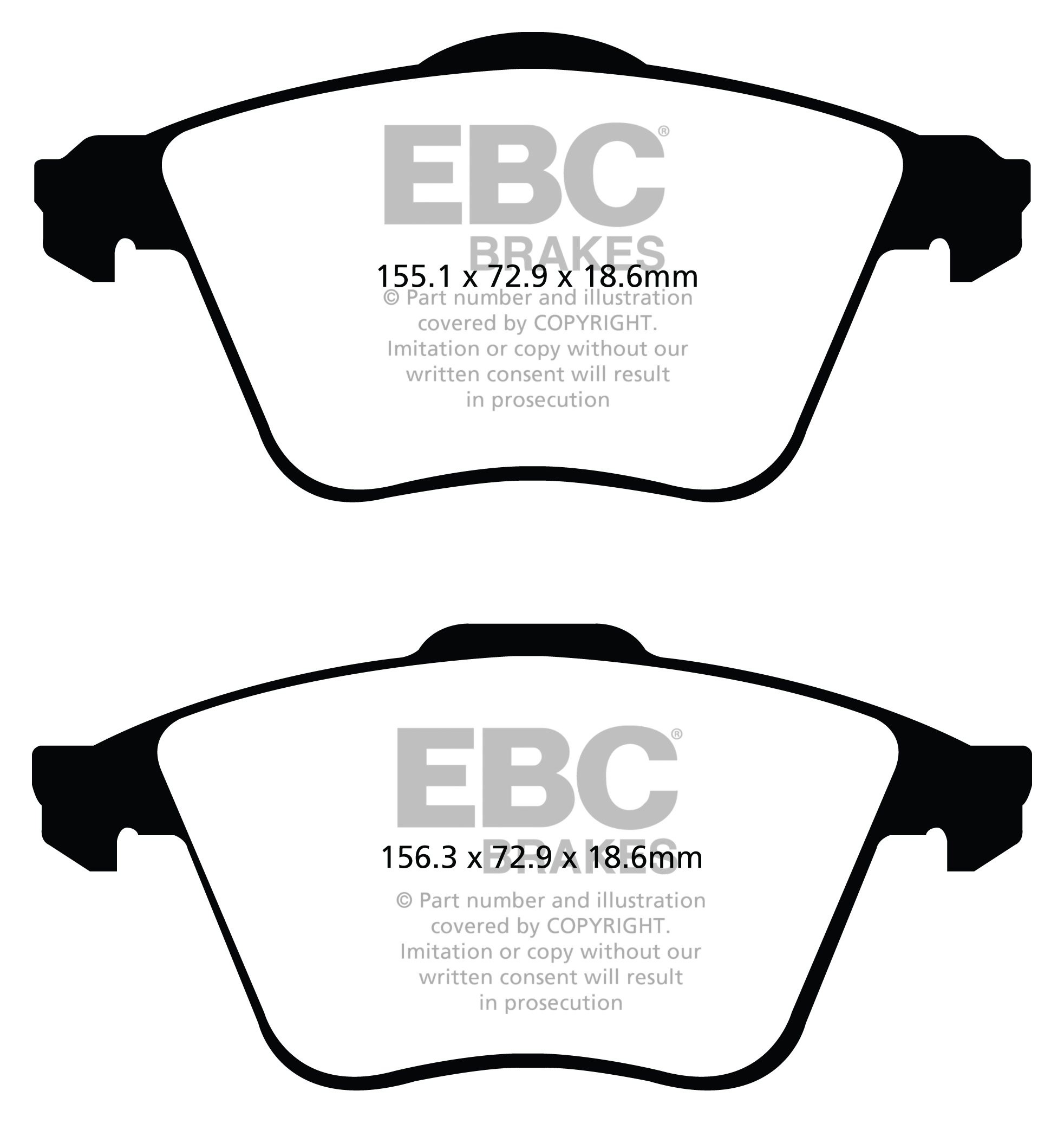 EBC Brakes MAZDA 3 2.3 Turbo 2007-.. Remblokken voorzijde redstu