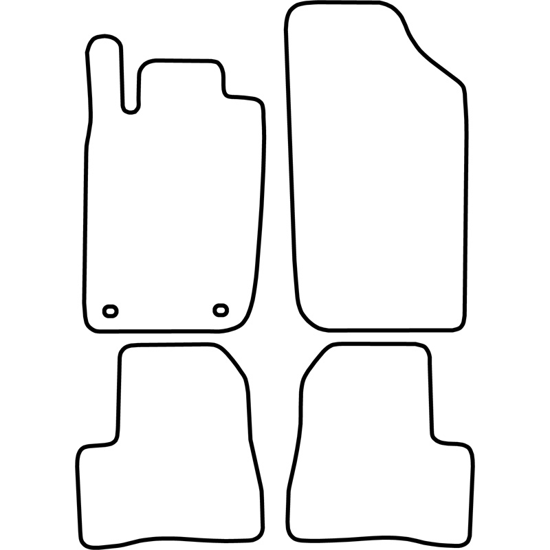 Automatten Velours  Peugeot 206 1998-2007