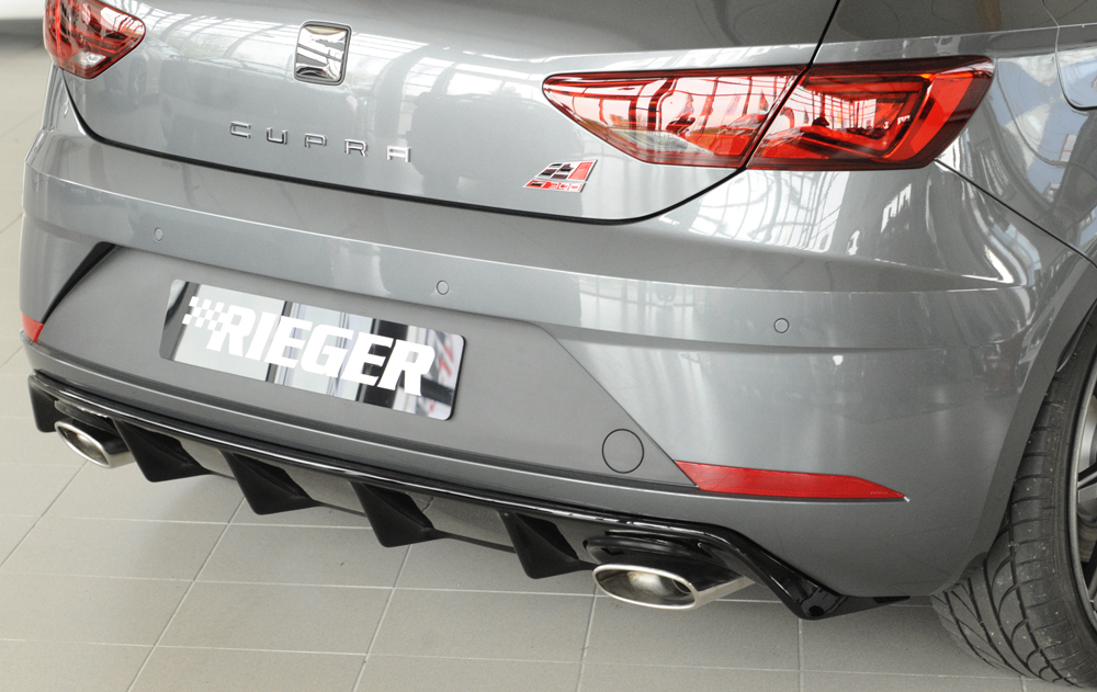 Achterbumper Diffusor Rieger Seat Leon Cupra 5F 17-.. Gloss Black