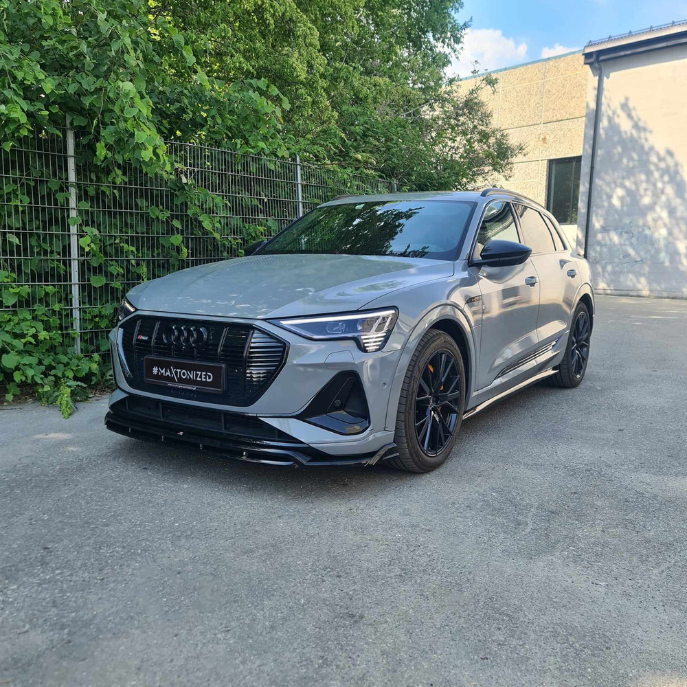 Voorspoiler Audi e-Tron S-Line Glans Zwart Maxton