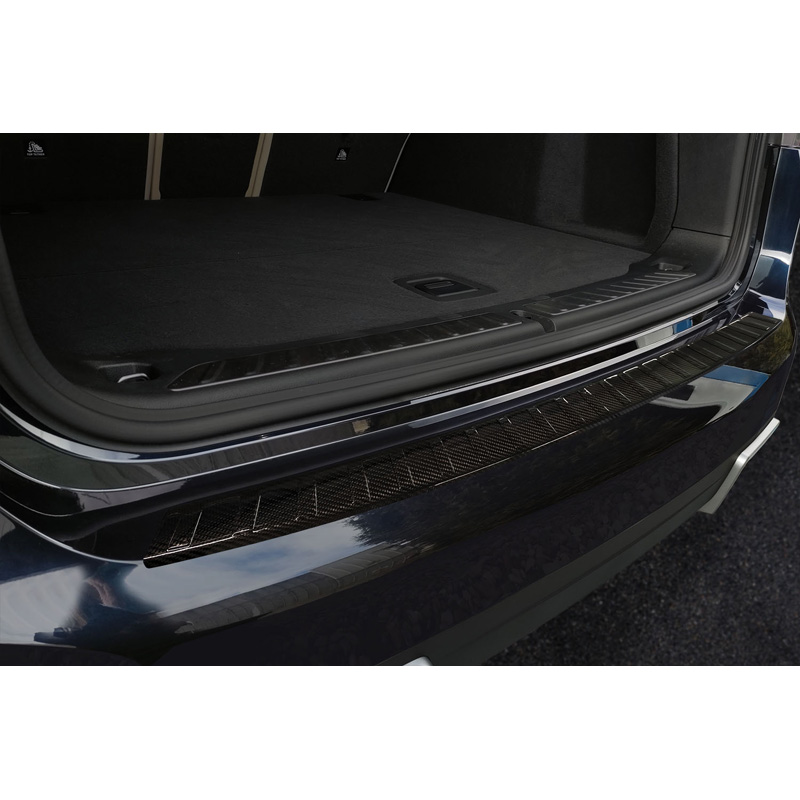Echt 3D Carbon Achterbumperprotector  BMW iX3 (G08) 2020- 'Ribs'