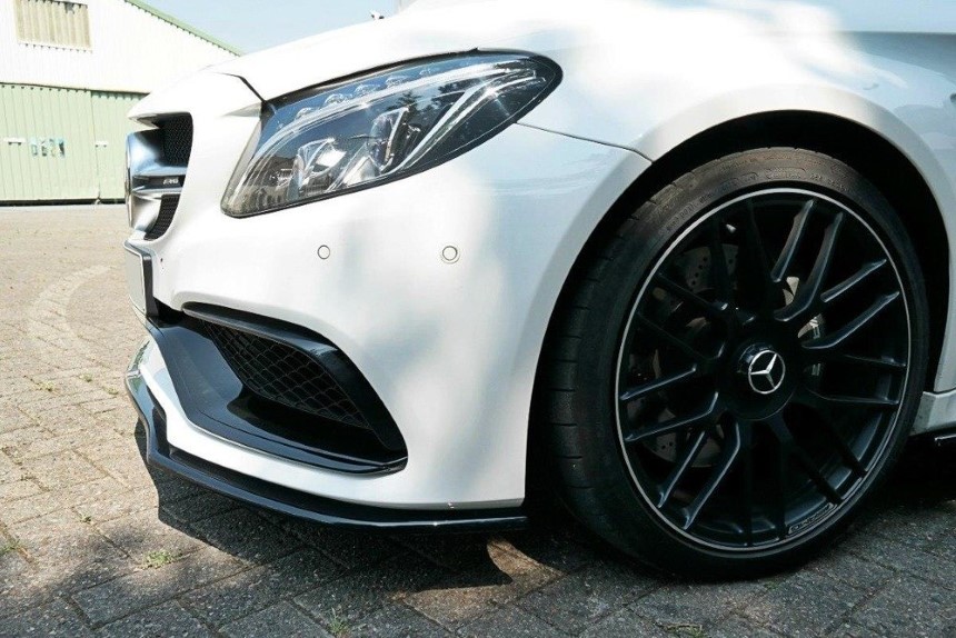 Voorspoiler Mercedes C205 63AMG coupé Maxton Design glans zwart