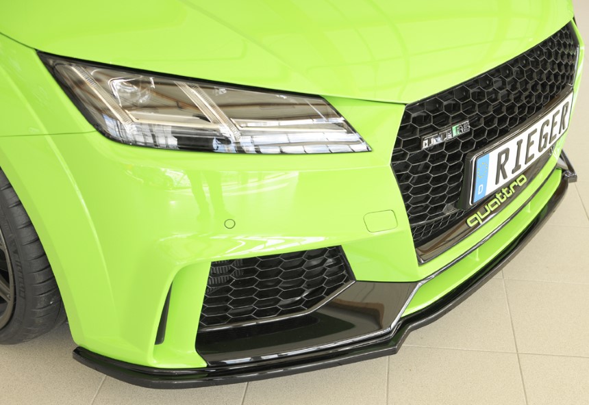 Voorspoiler Audi TT RS 8J1-FV/8S 16-18 Zwart Glans Rieger