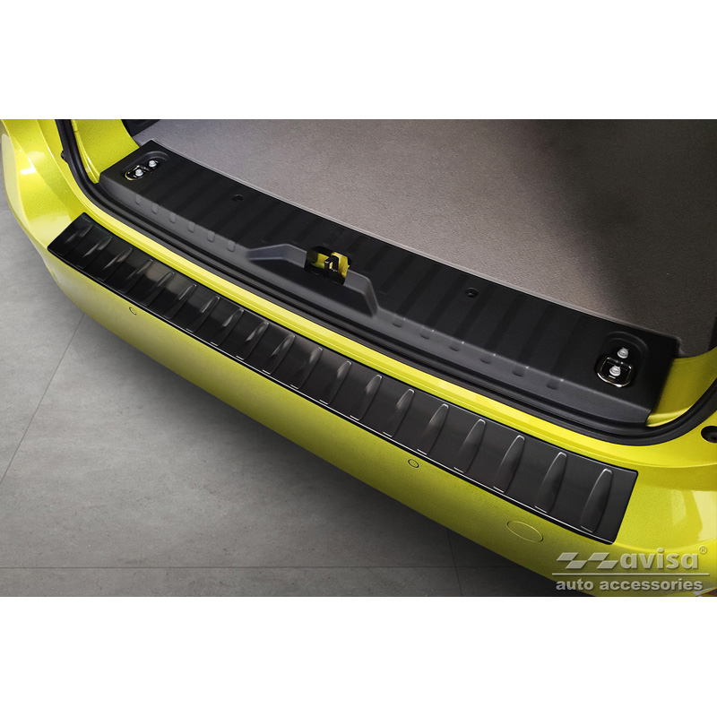 Zwart RVS Achterbumperprotector  Volkswagen ID.Buzz + Cargo 2022- 'Ribs'