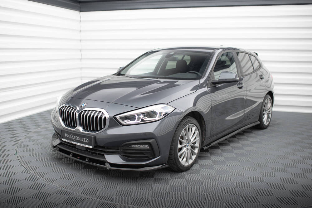Voorspoiler V.1 BMW 1 Serie F40 Maxton Glans Zwart