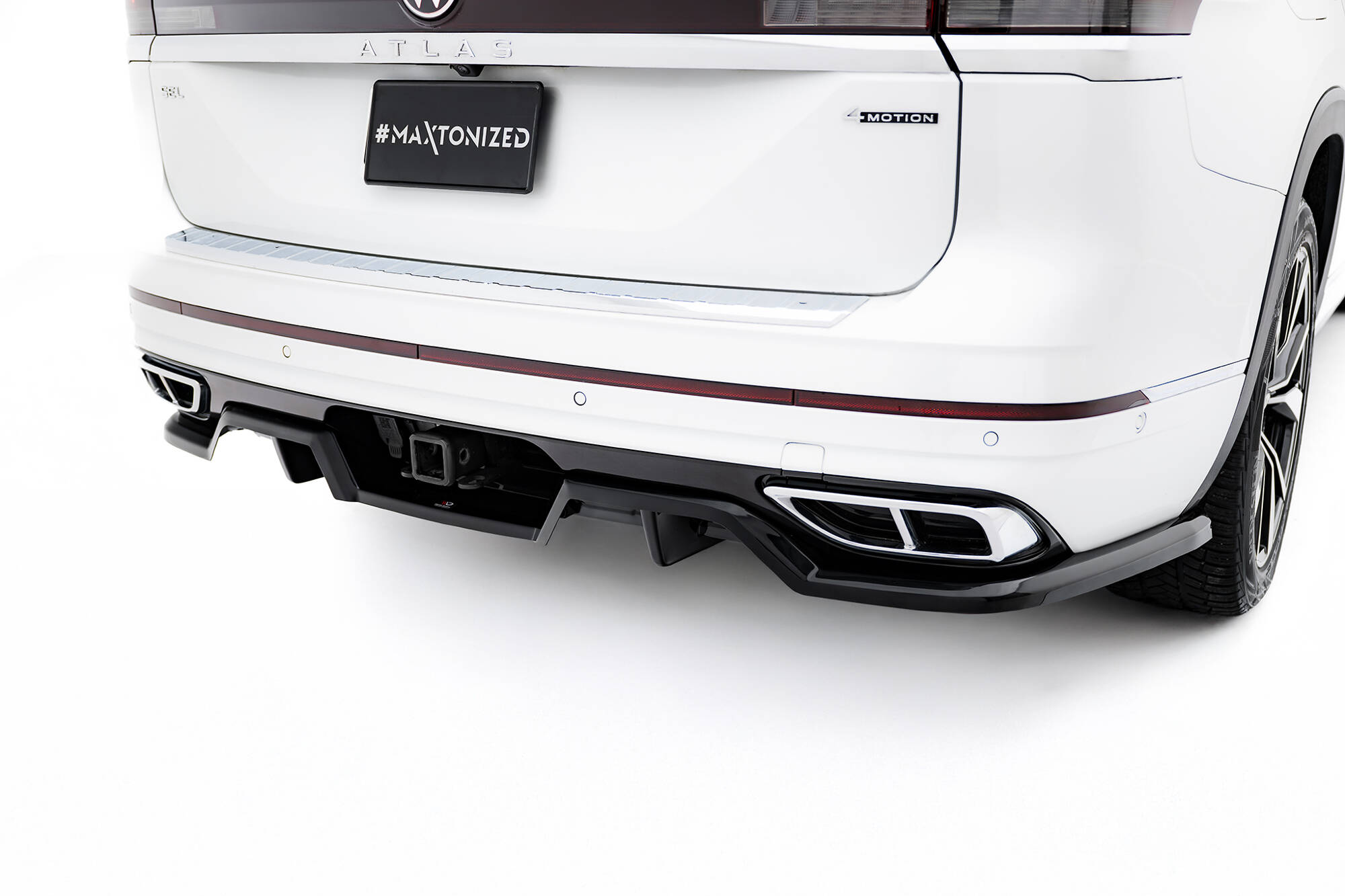 Achter Diffuser Volkswagen Atlas R-Line MK1 Facelift 2 Maxton Glanzend zwart
