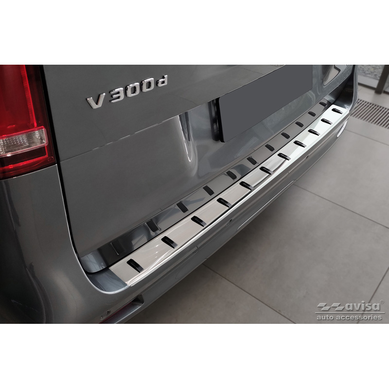 RVS Achterbumperprotector  Mercedes Vito / V-Klasse 2014-2019 & Facelift 2019- (achterklep) 'STRONG EDITION'