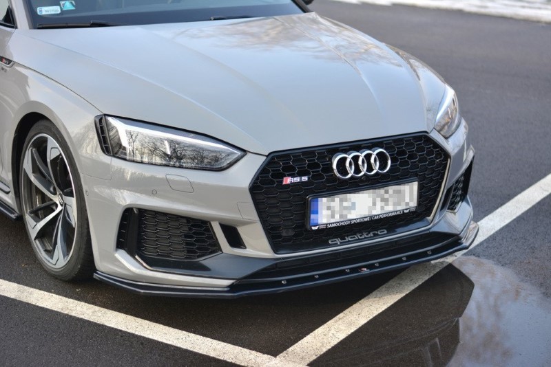Voorspoiler Audi RS5 F5 Coupe / Sportback V.1 Glanzend Zwart