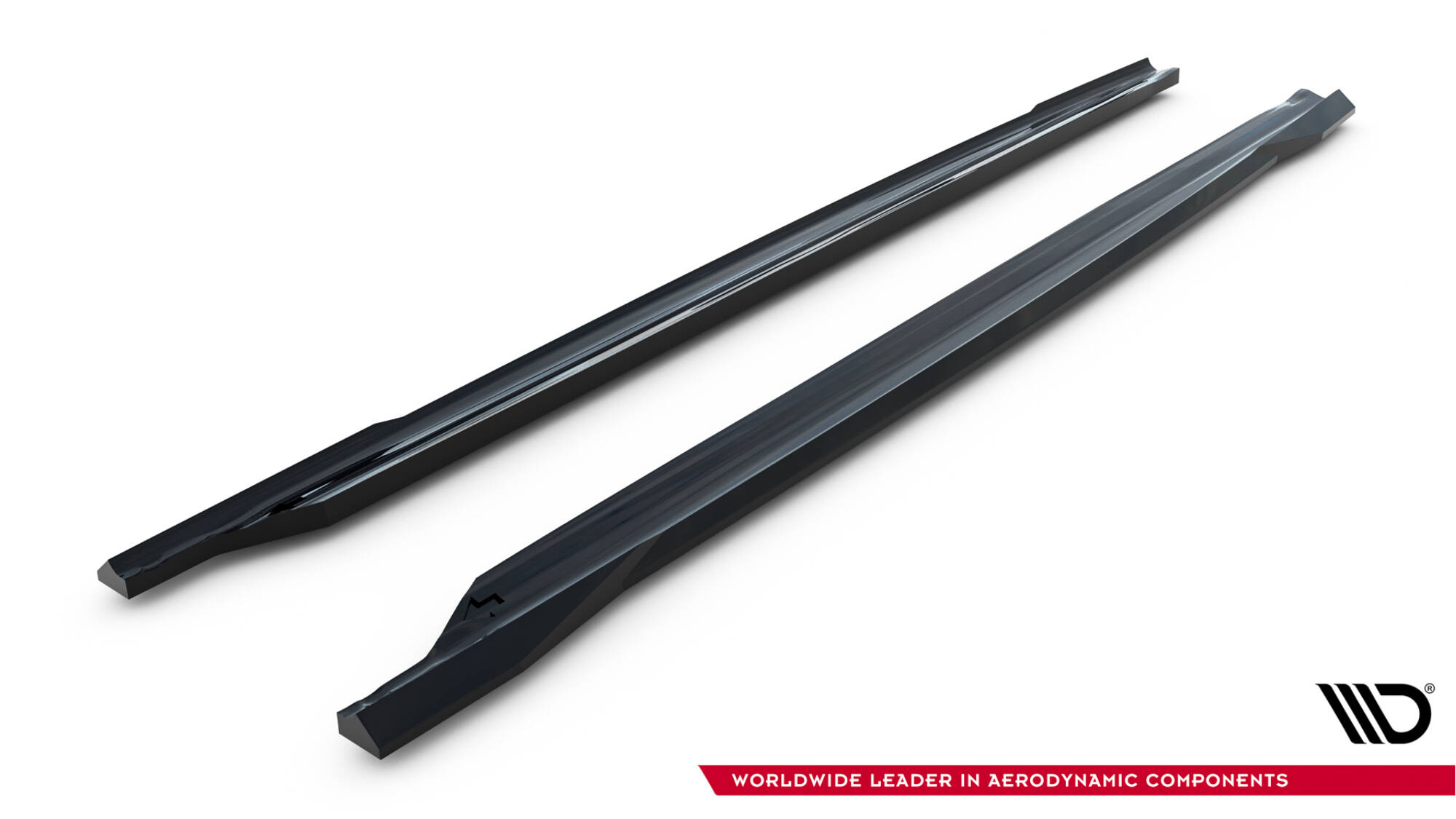 Zijskirts V.1 Skoda Octavia RS Liftback / Combi MK4 Facelift Maxton Glanzend zwart