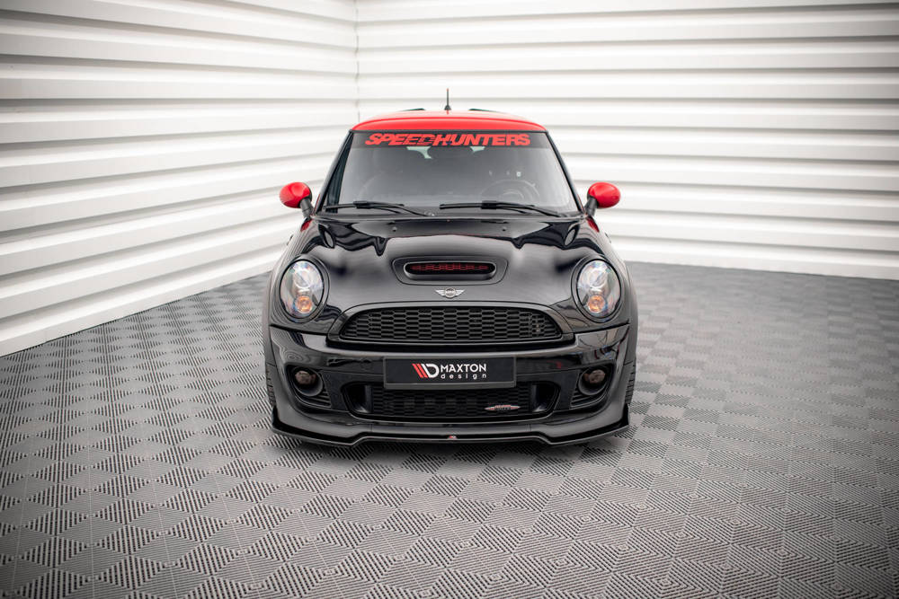 Voorspoiler V.2 Mini Cooper John Cooper Works R56 Maxton Glans Zwart