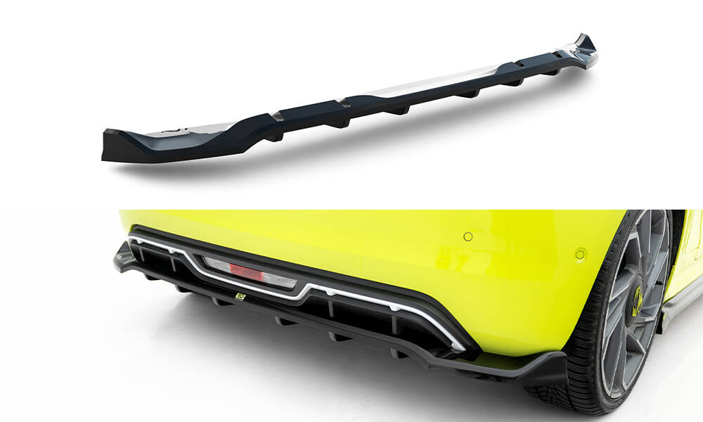 Achter Diffuser Abarth 500e Maxton Glanzend zwart