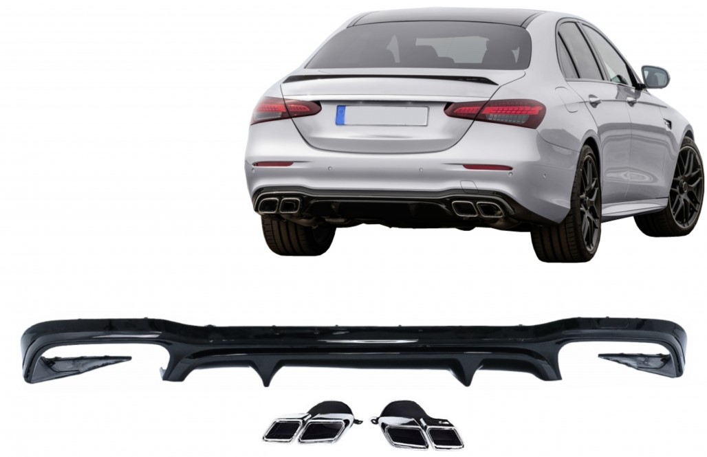 Diffusor Mercedes E-Class W213 AMG Line (2020-..) E63 Design Chroom Edition