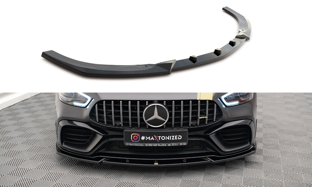 Voorspoiler V.3 Mercedes AMG GT63 Aero pack Maxton Glans Zwart