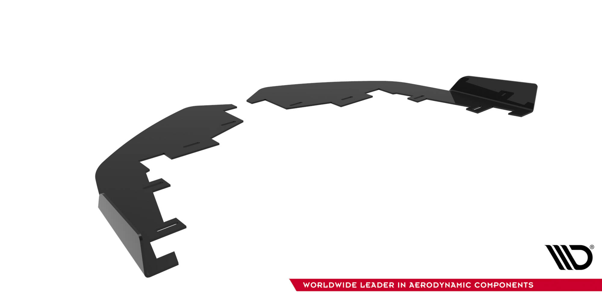 Street Pro Voor Flaps Mitsubishi Lancer EVO X Maxton Glanzend zwart