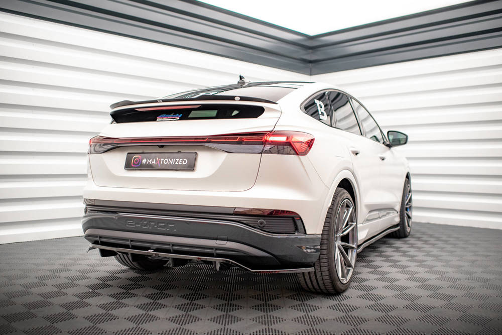Diffuser Audi Q4 E-Tron sportback S-line Maxton Glans Zwart