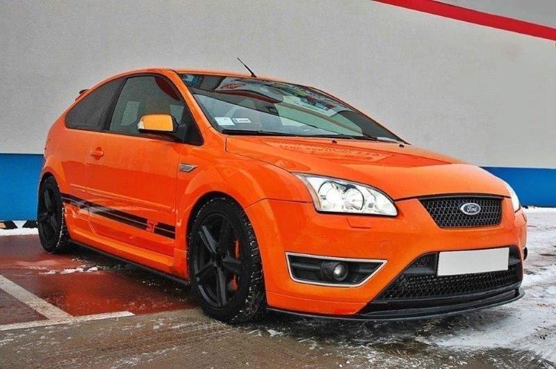 Voorspoiler Ford Focus ST Mk2 V.2 Glanzend Zwart