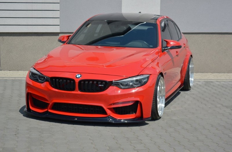 Voorspoiler V.1 BMW M3 F80 Glanzend Zwart