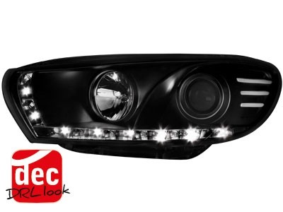 Faros VW Scirocco 08-.. Dayline Los ojos del Diablo negro