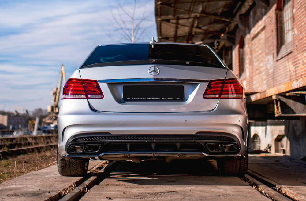 Diffusor Mercedes E-Klasse W212 E63 AMG Facelift 12-16 Glans Zwart