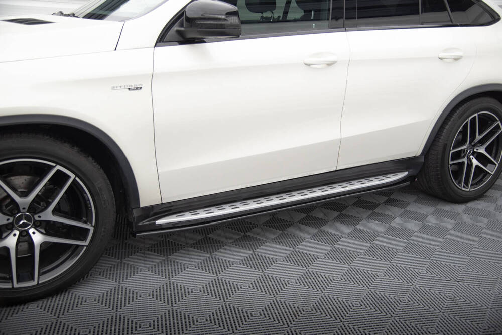 Zijskirts Mercedes GLE Coupe AMG Pakket C292 Maxton Glans Zwart
