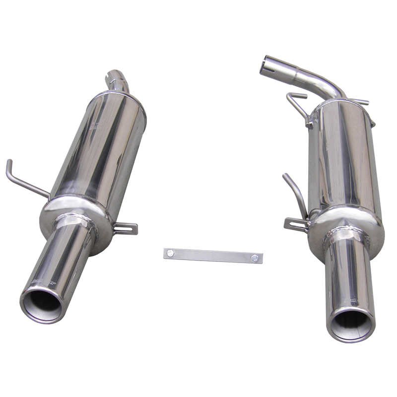 100% RVS Sportuitlaat 'Centraal'  Renault Clio RS (Fase 3) 2004- 2x80mm