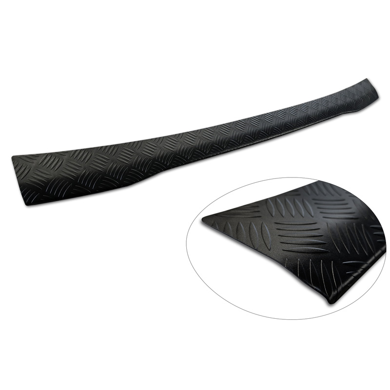 Matzwart Aluminium Achterbumperprotector  Ford Transit Custom & Tourneo Custom (V710) 2023- / Volkswagen Transporter T7 2024- 'Riffled Plate'