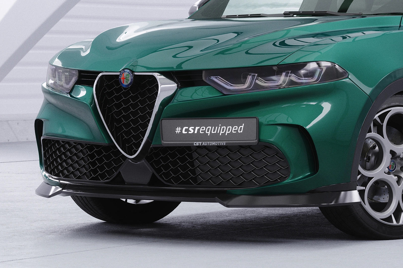 Voorspoiler Alfa Romeo Tonale glans zwart
