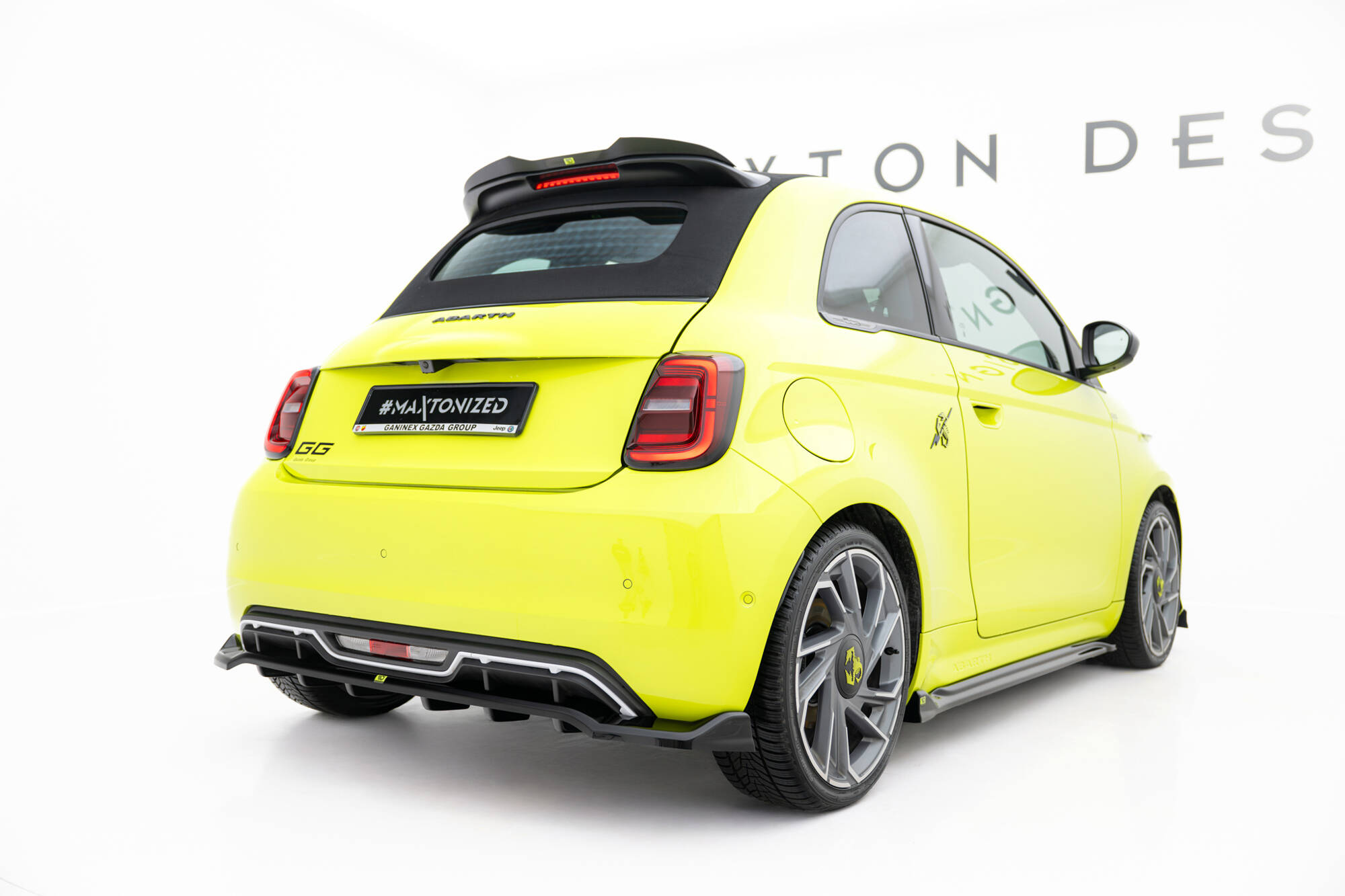 Achter Diffuser Abarth 500e Maxton Glanzend zwart