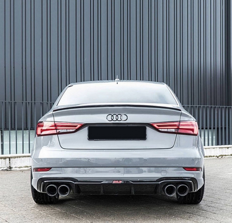 Spoiler Audi A3 8V Limousine Glans Zwart