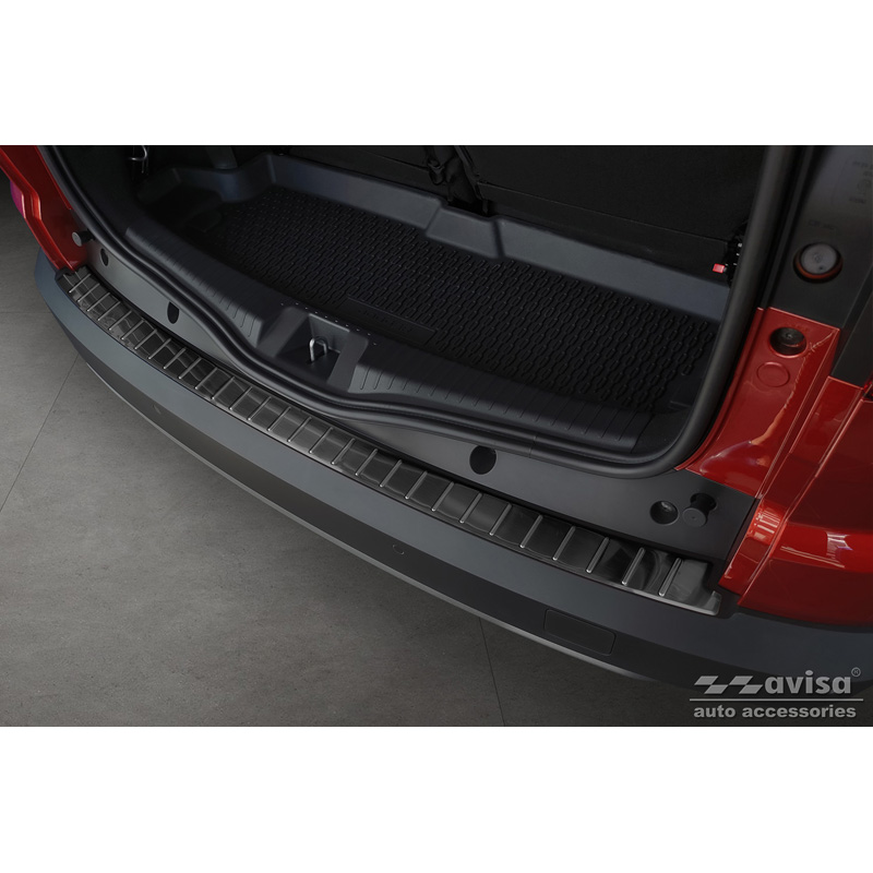 Zwart RVS Achterbumperprotector  Dacia Jogger 2022- 'Ribs'