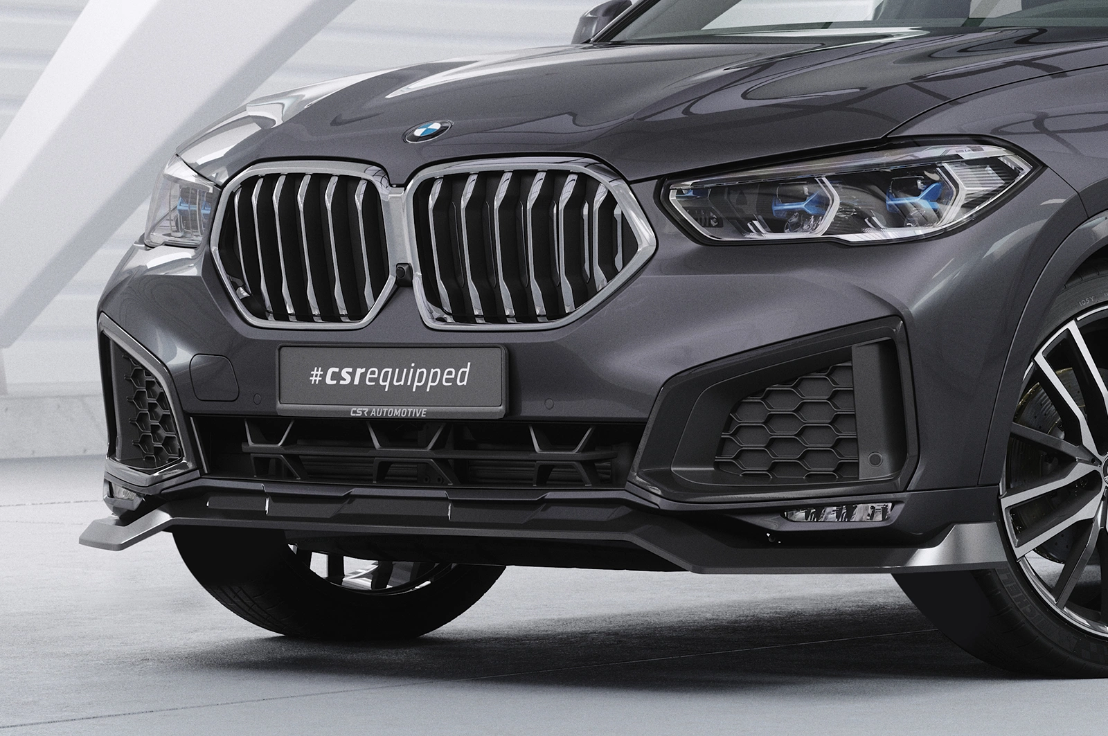 Voorspoiler BMW X6 (G06) Basis glans zwart