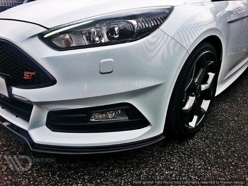 Voorspoiler Ford Focus ST Mk3 FL V.1 Glanzend Zwart