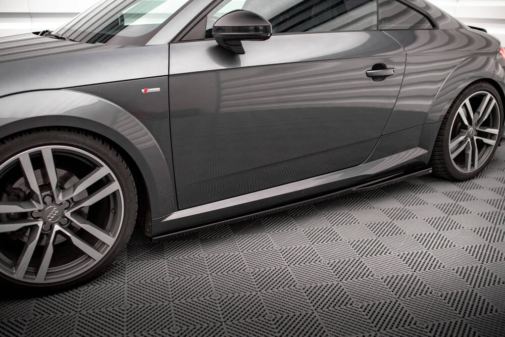 Zijskirts Audi TT S-Line / TTS 8S Maxton Glans Zwart