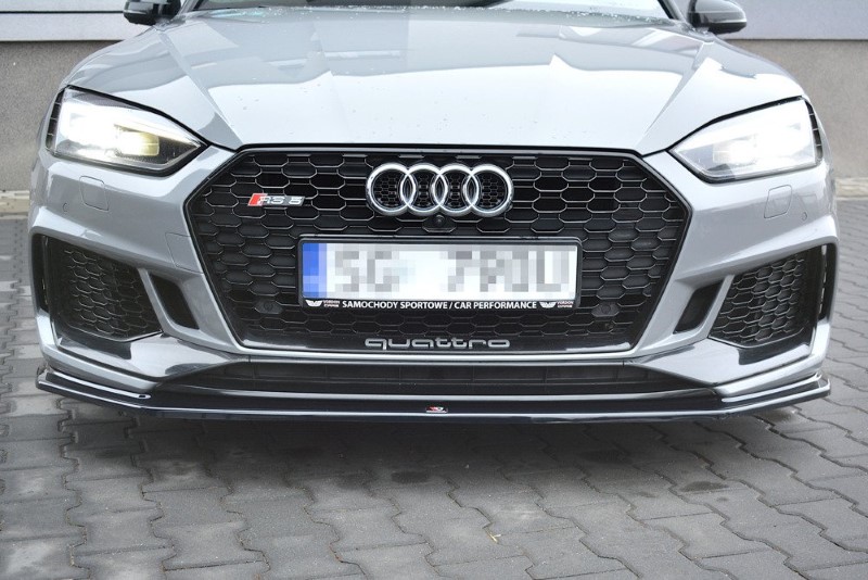 Voorspoiler Audi RS5 F5 Coupe / Sportback V.2 Glanzend Zwart