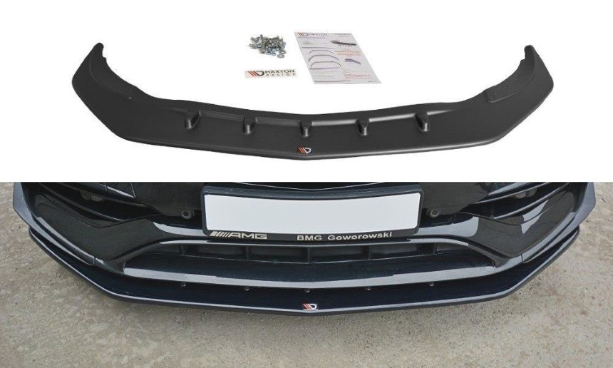 Voorspoiler Mercedes CLA A45 AMG Maxton Design glans zwart