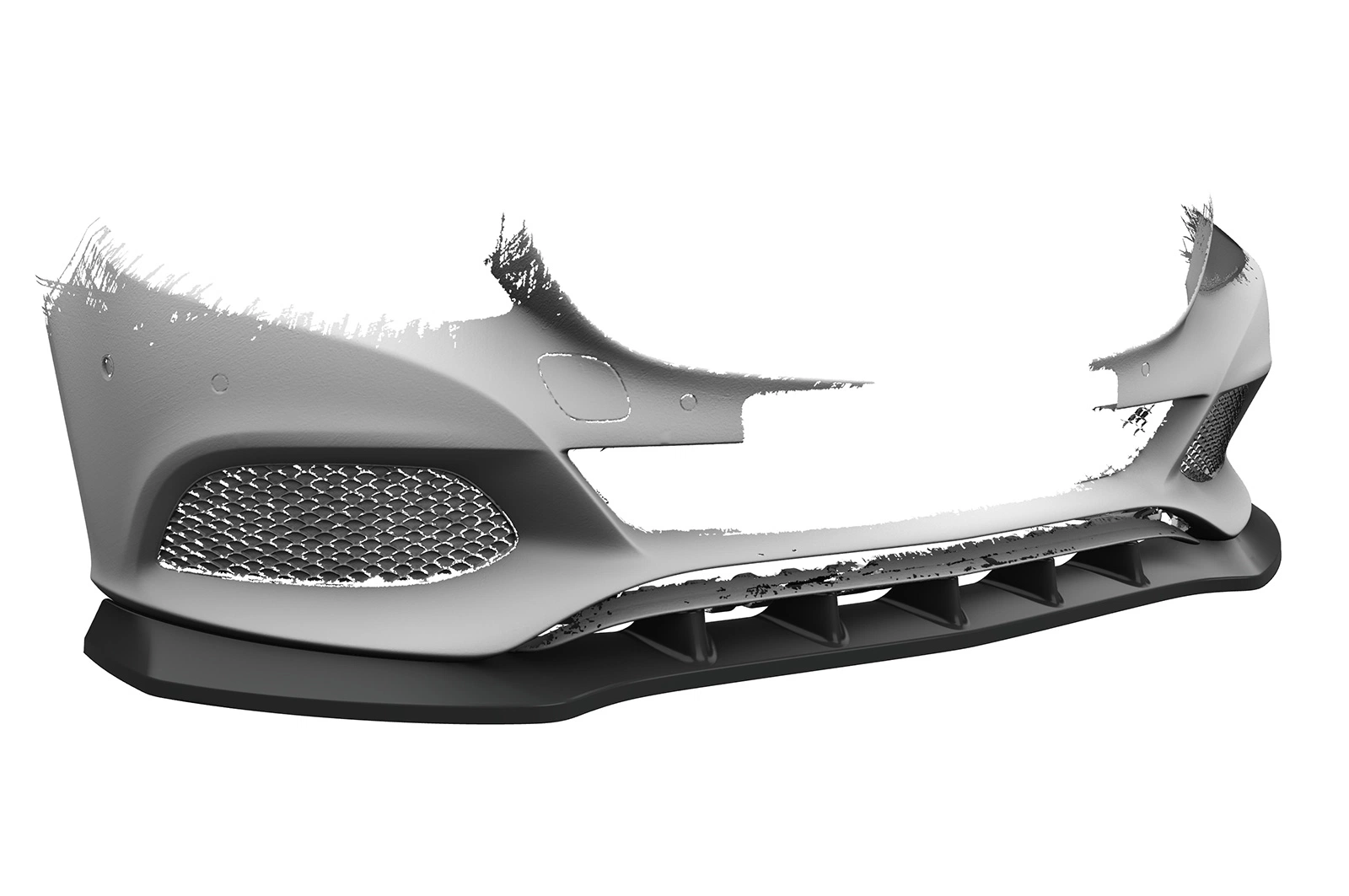 Voorspoiler Mercedes-Benz C-Klasse 205 glans zwart – 02/2014–04/2018 (pré-facelift)