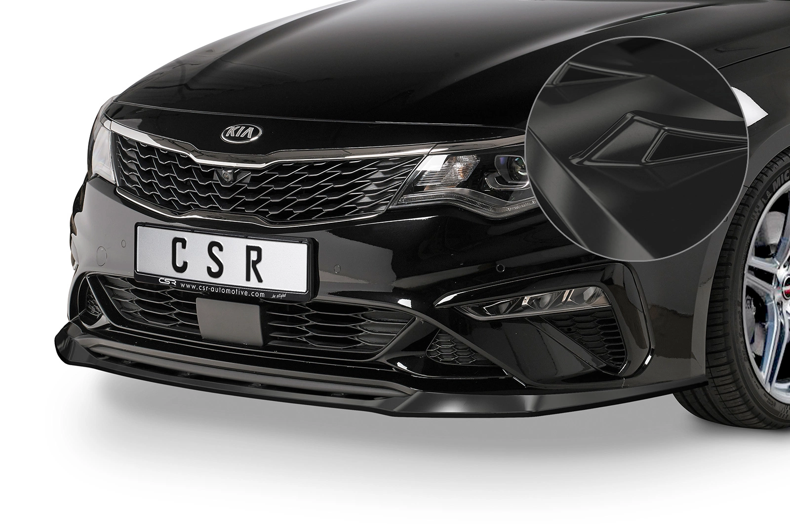 Voorspoiler Kia Optima (JF) GT/GT-Line glans zwart – 08/2018–