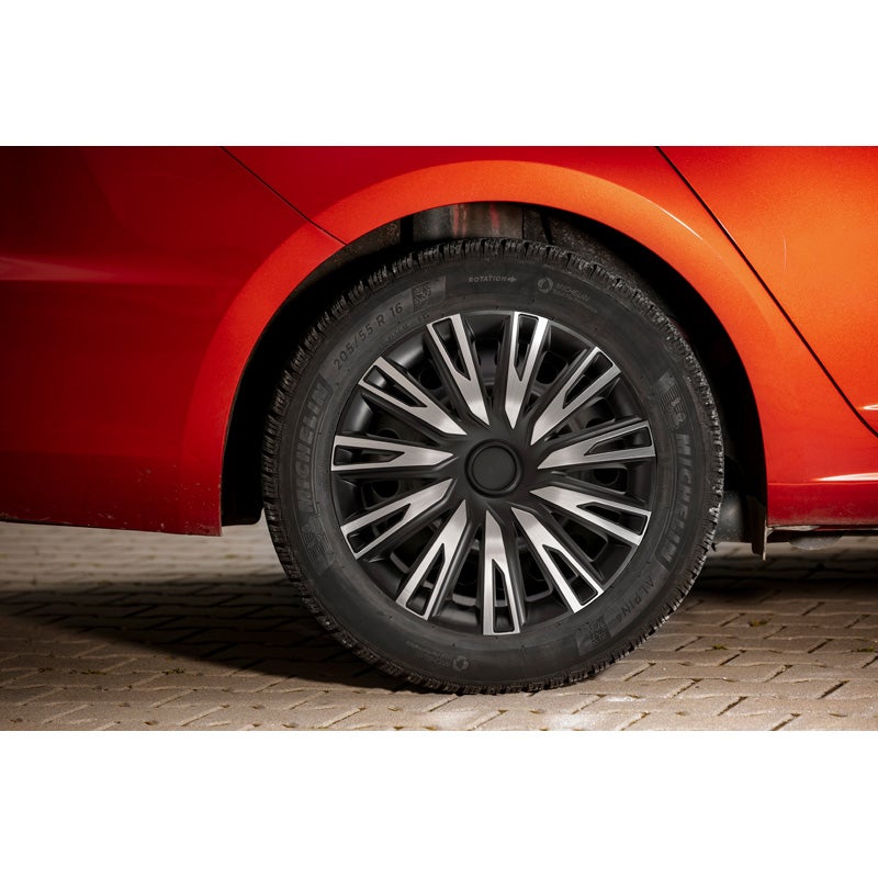 4-Delige Wieldoppenset Copra 16-inch alu/zwart