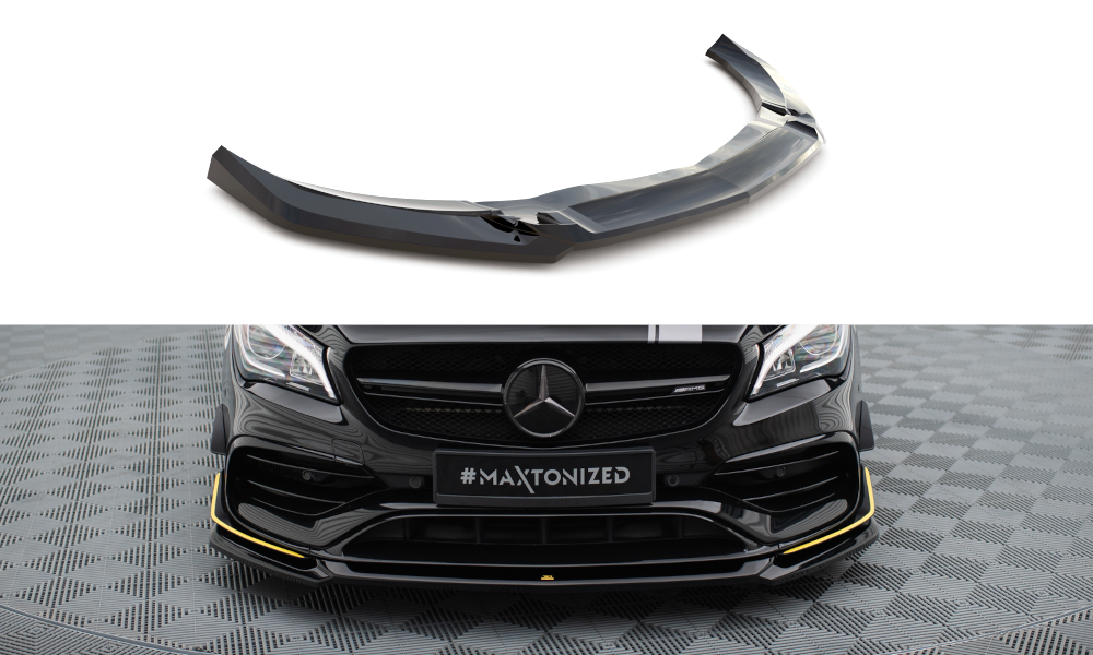 Voorspoiler V.4 Mercedes-AMG CLA 45 C117 FL Maxton Glans Zwart